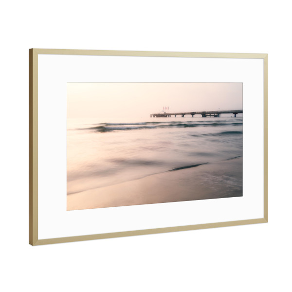 Poster mit Rahmen Gold "Morning has broken" artboxONE - Natur,Reise,Reise / Strand und Meer
