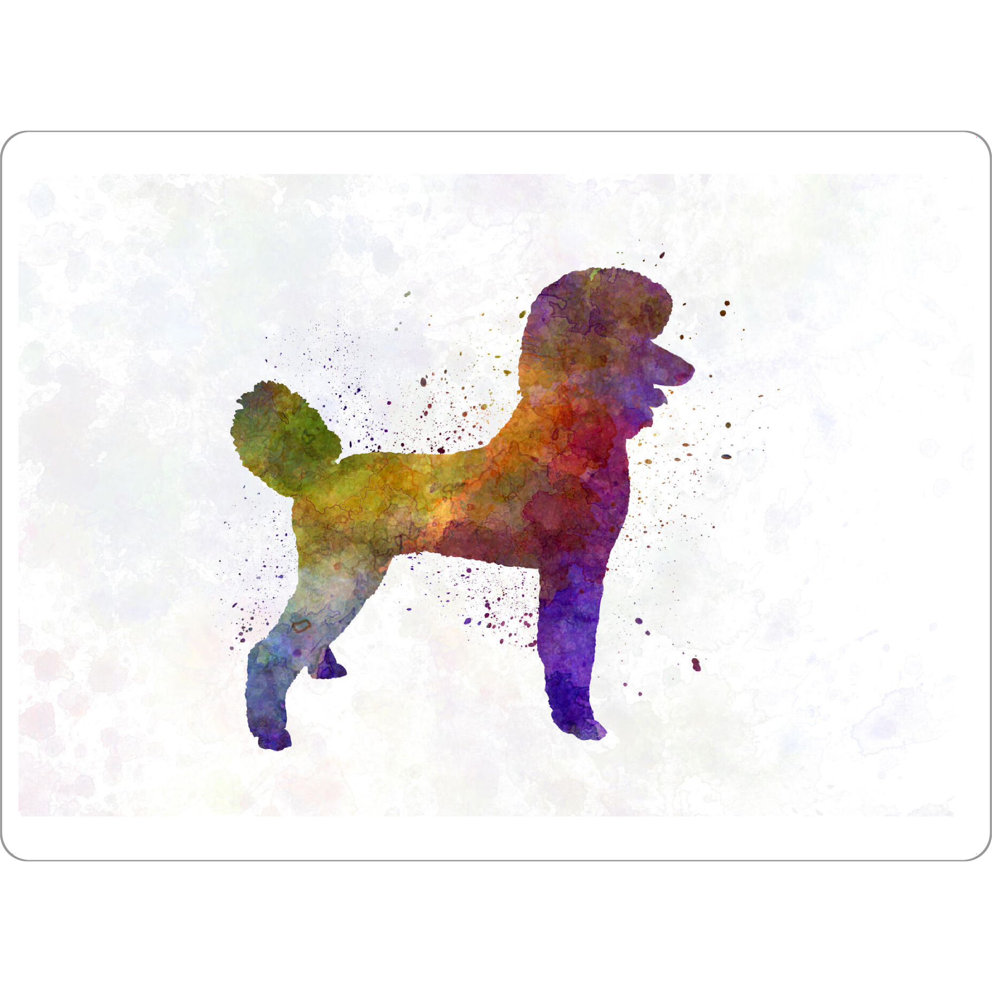 Tischset "Poodle in watercolor" artboxONE - Tiere,Abstrakt - Dog,Dogs,Pet,Animal,Mammal,Watercolor,Dog poster,Illustration,Abstract,Hund - Bild dog