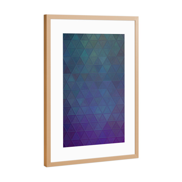 Poster mit Rahmen Kupfer "Mosaic blue" artboxONE - Abstrakt,Geometrie - Mosaic,Pattern,Decoration,Triangle,Colors,Abstration,Shapes,Geometrie,Geometry
