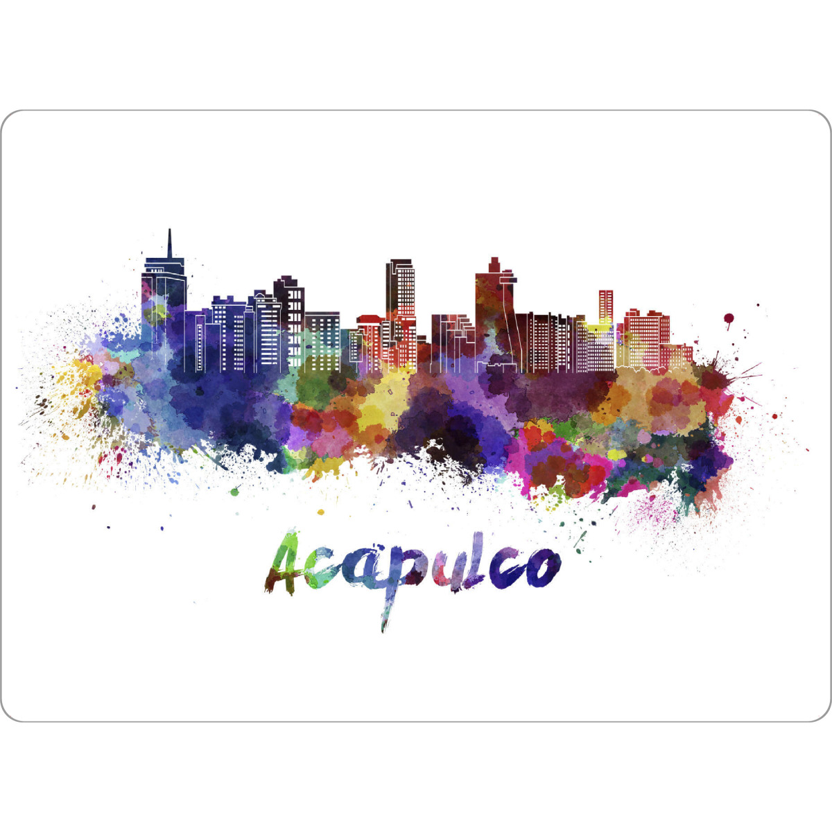 Tischset "ACAPULCO skyline in watercolor-b" artboxONE - Städte,Reise,Architektur