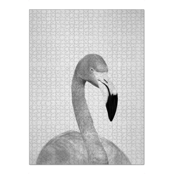 Puzzle Ravensburger "Flamingo - Black & White" artboxONE - Natur,Reise,Tiere