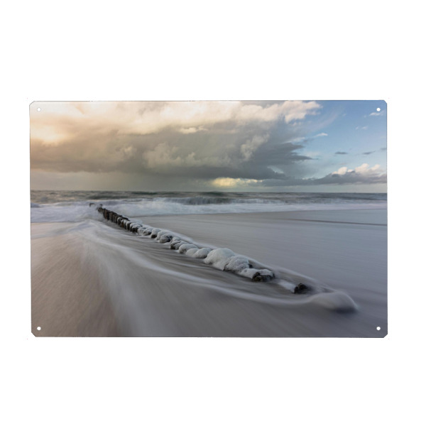 Holzbild "Weiche Wellen - Sylt" artboxONE - Reise / Strand und Meer