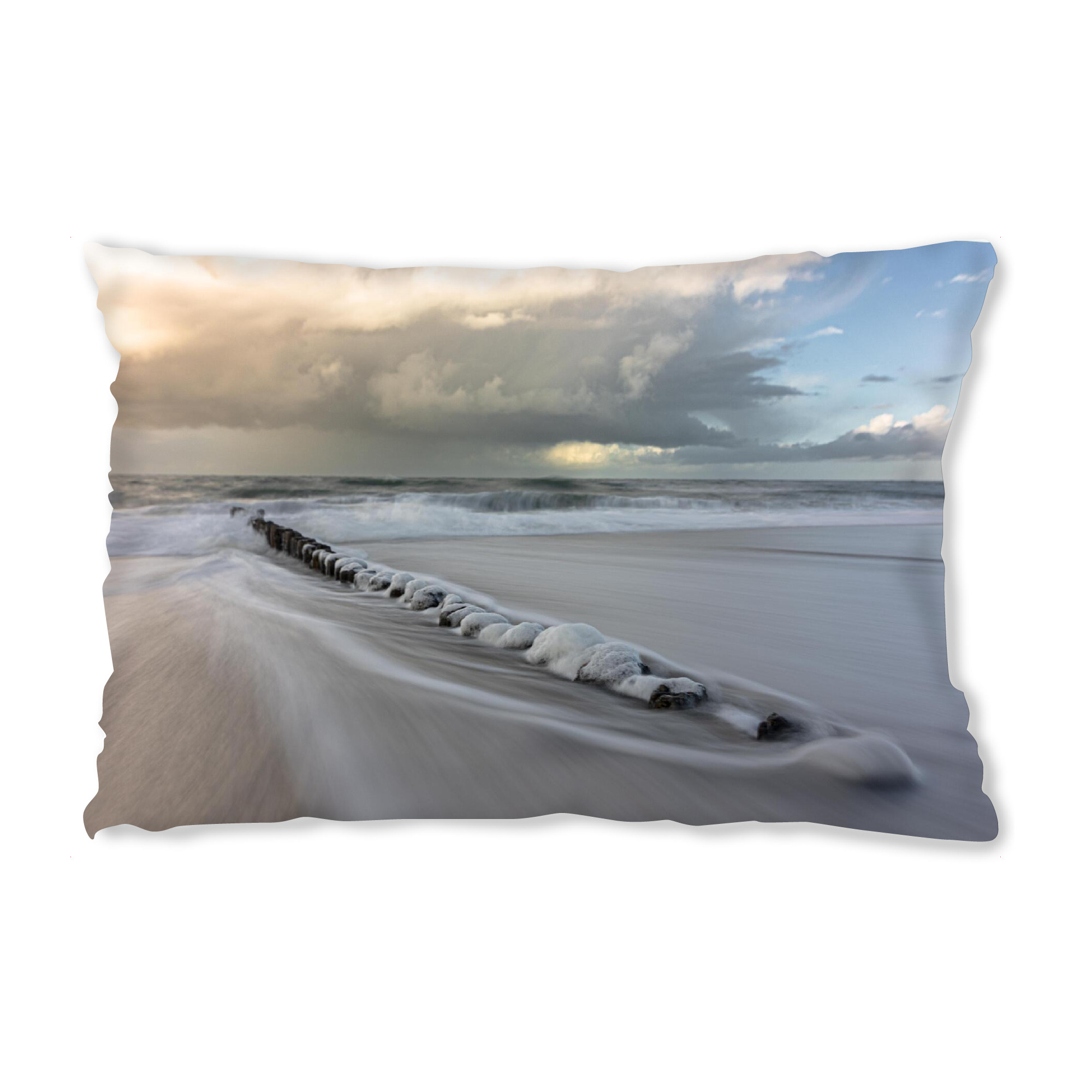 Design-Kissen "Weiche Wellen - Sylt" artboxONE - Reise / Strand und Meer