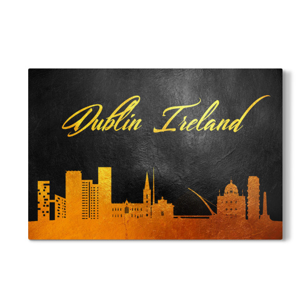 Galerie-Print "Dublin Ireland Gold Skyline" 30x20 cm artboxONE