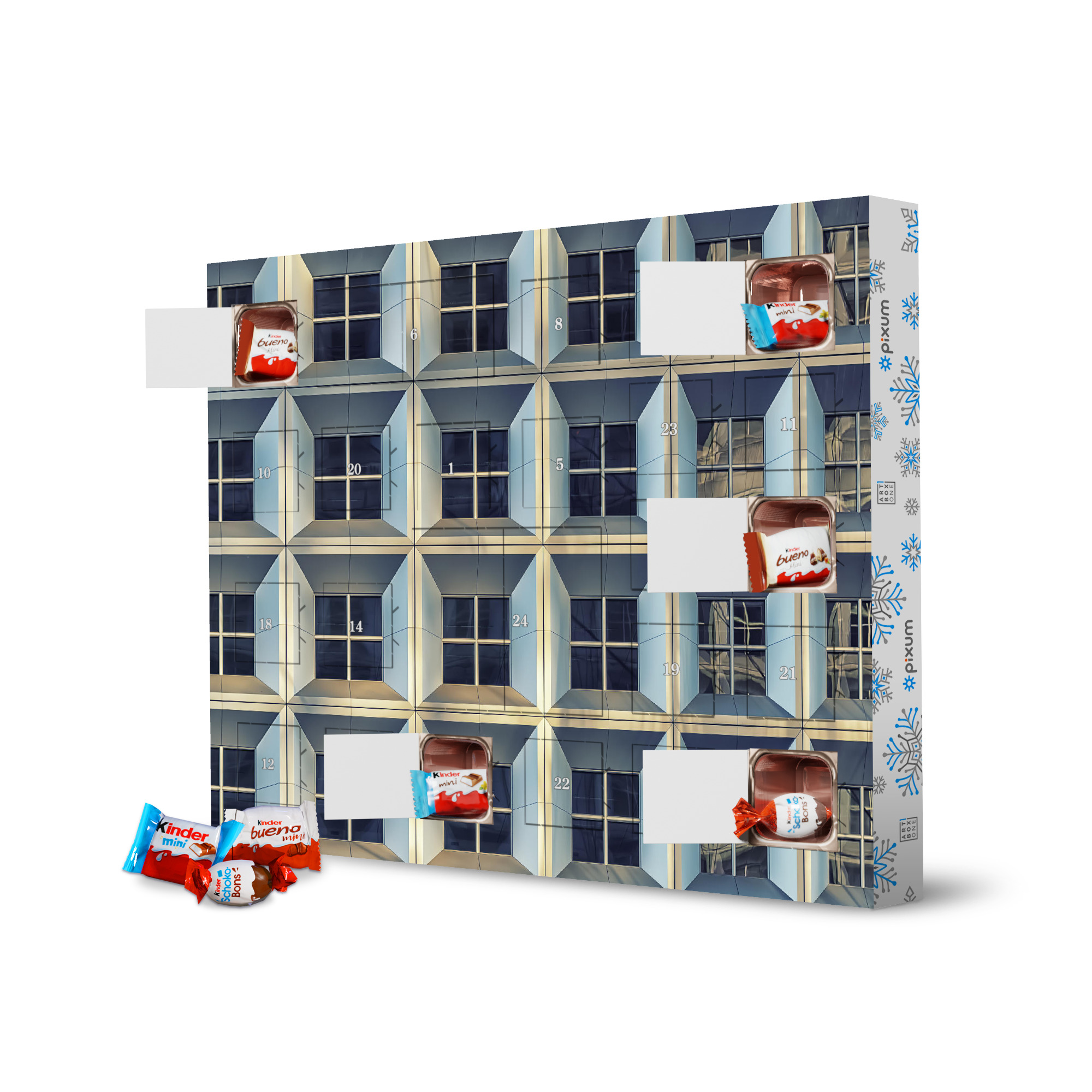 Adventskalender XXL mit Produkten von Kinder Facade Architecture artboxONE Adventskalender Städte