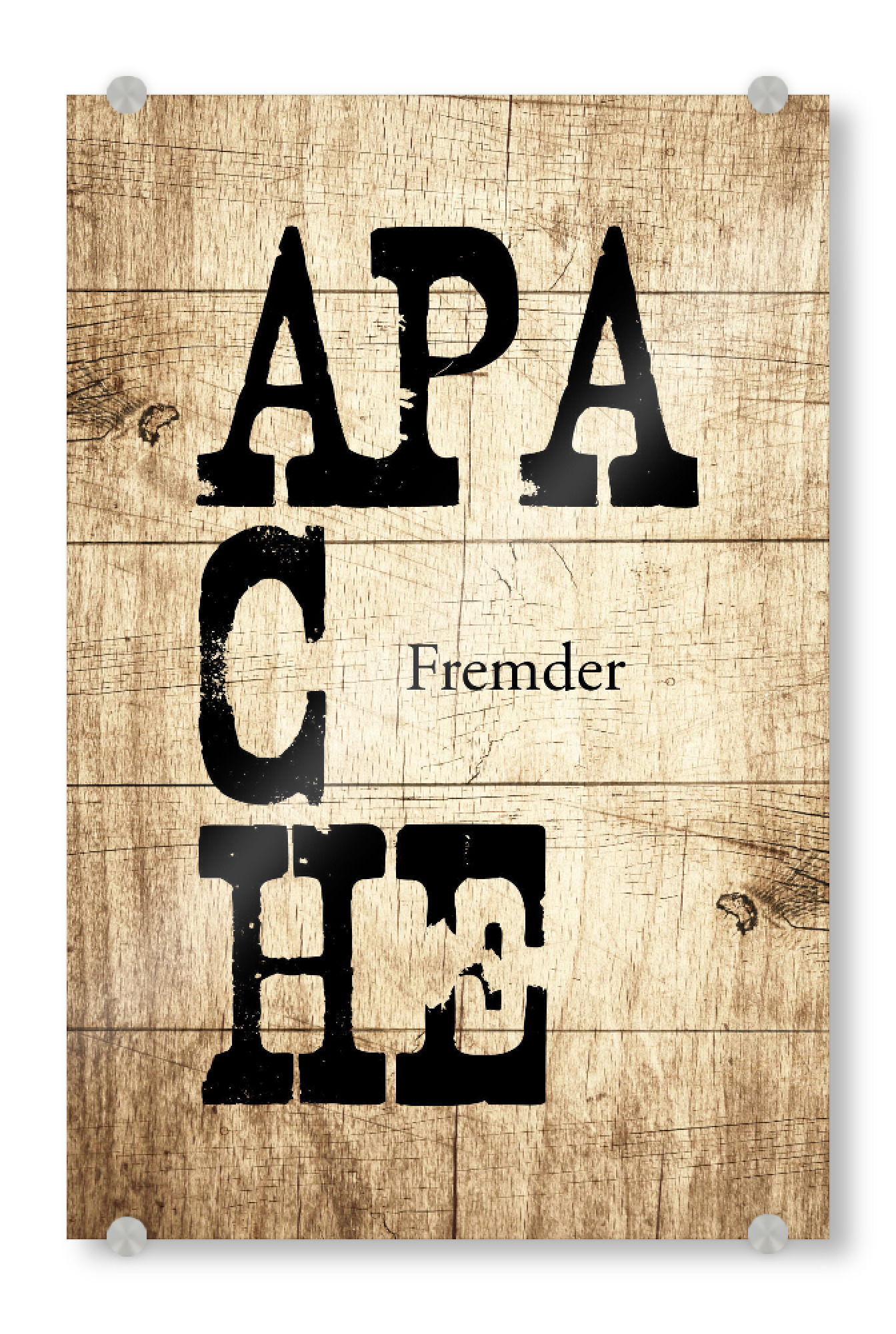 Acrylglasbild "Apache - Definition" artboxONE - Typografie,Reise,Reise / Länder