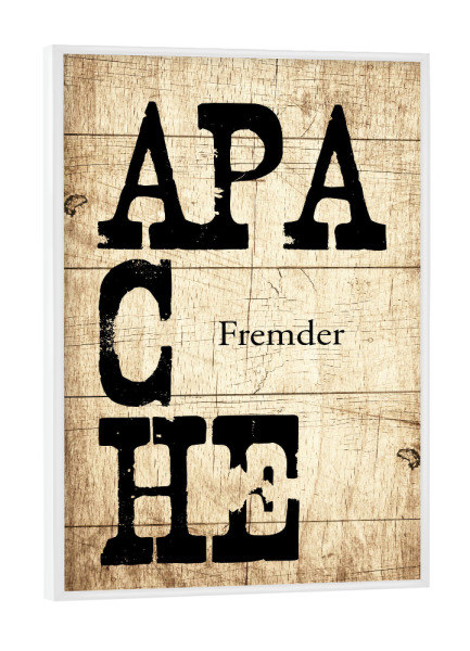 Poster mit weißem Rahmen "Apache - Definition" artboxONE - Typografie,Reise,Reise / Länder