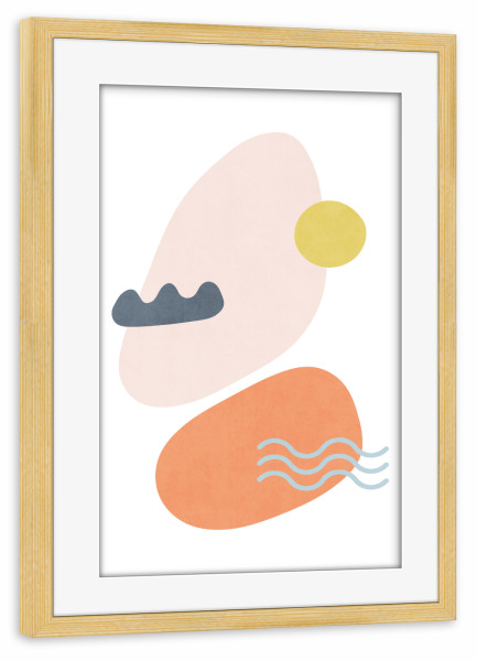 Poster mit Rahmen kiefer "Minimale Outdoor-Formen" artboxONE - Natur,Abstrakt,Geometrie