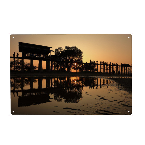 Holzbild "Die U-Bein Brücke" artboxONE - Architektur,Reise / Asien