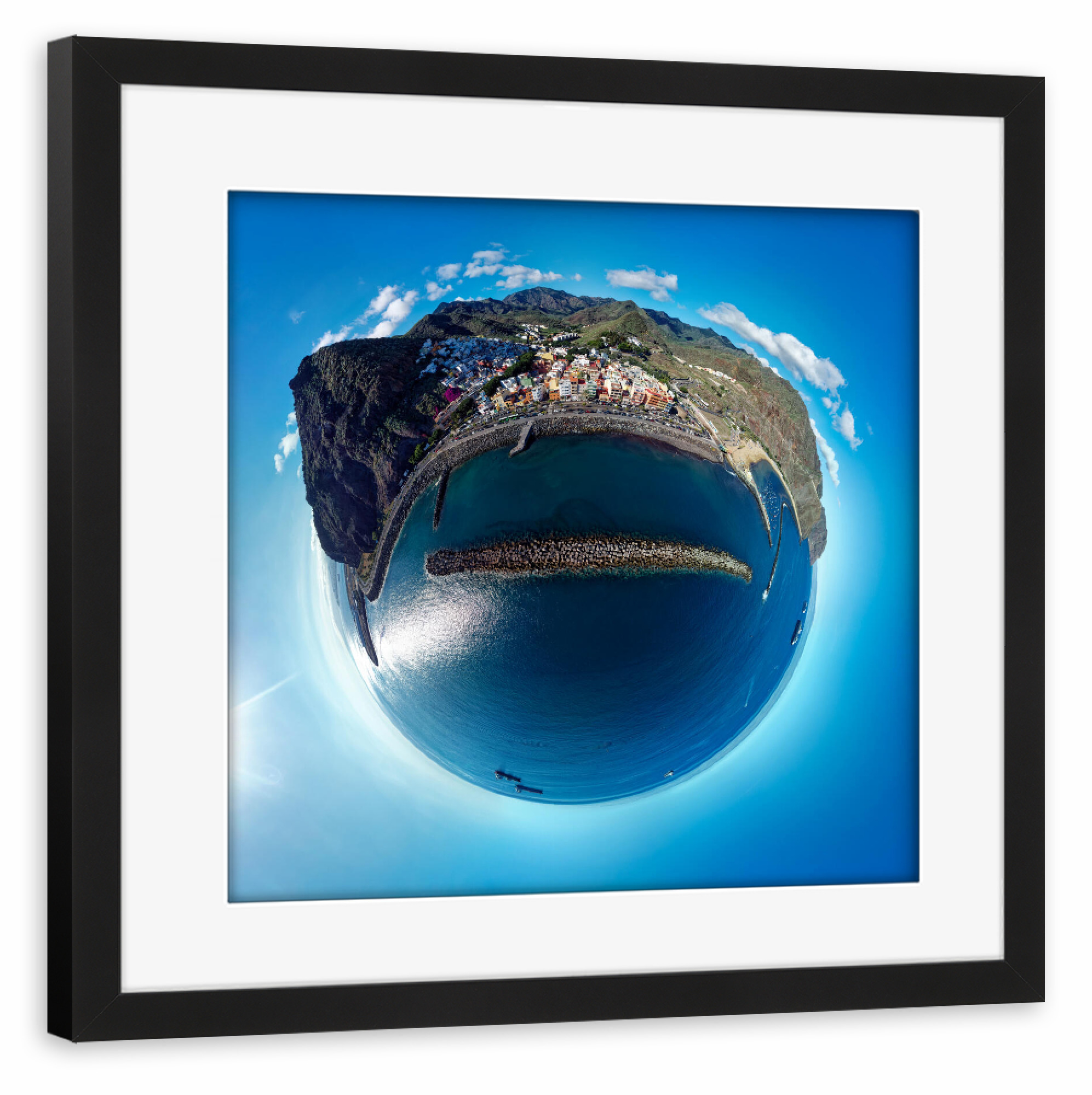 Poster mit Rahmen schwarz "Teneriffa - San Andrés; midi" artboxONE - Städte,Natur,Reise,Reise / Strand und Meer,Reise / Länder