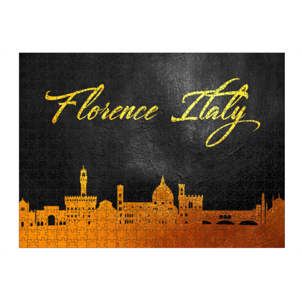 artboxONE Puzzle "Florence Italy Gold Skyline" artboxONE - Städte - Gold,Skyline,Florence,Italy,Italien,Florenz,Stadt,City - Bild gold