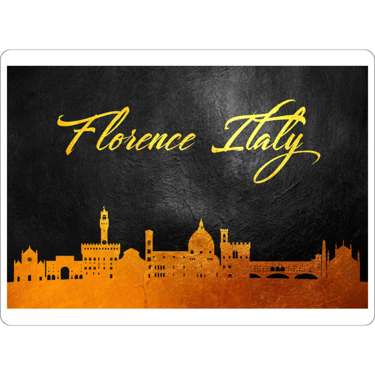 Tischset "Florence Italy Gold Skyline" artboxONE - Städte - Gold,Skyline,Florence,Italy,Italien,Florenz,Stadt,City - Bild gold