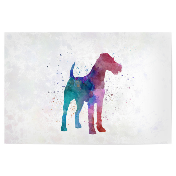 Poster 30x20 cm "Irish Terrier in watercolor" artboxONE - Tiere,Abstrakt - Dog,Dogs,Pet,Animal,Mammal,Watercolor,Illustration,Abstract,Hund,Tier