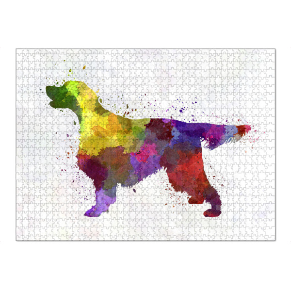 Puzzle Ravensburger "Gordon Setter in watercolor" artboxONE - Tiere,Abstrakt - Dog,Dogs,Pet,Animal,Mammal,Watercolor,Abstract,Tier,Bunt,Colorful