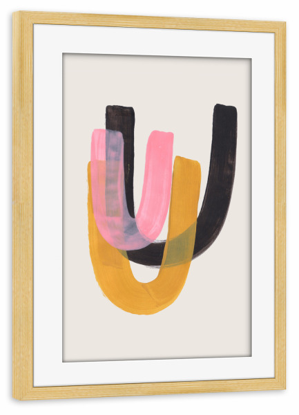 Poster mit Rahmen kiefer "Ejaaz Haniff - We All Smile" artboxONE - Abstrakt,Geometrie
