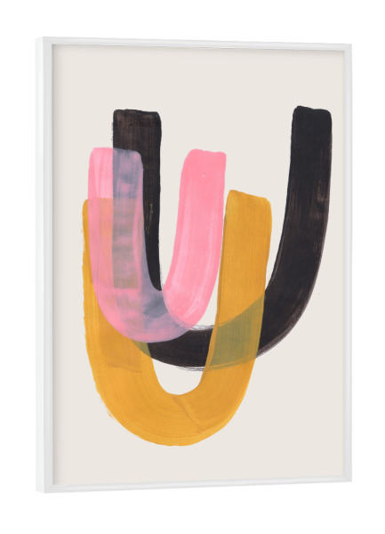 Poster mit weißem Rahmen "Ejaaz Haniff - We All Smile" artboxONE - Abstrakt,Geometrie