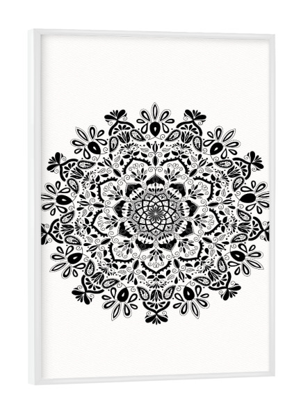 Poster mit weißem Rahmen "Happy Soul Mandala" artboxONE - Abstrakt