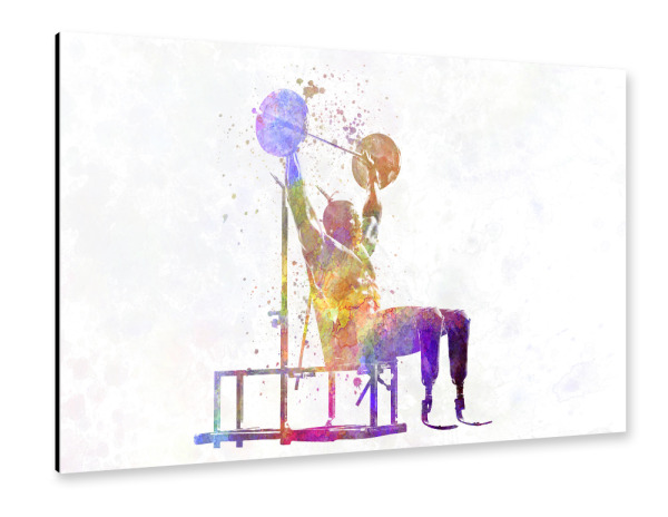 Alu-Dibond "Paralympic athlete bodybuilding" 30x20 cm artboxONE