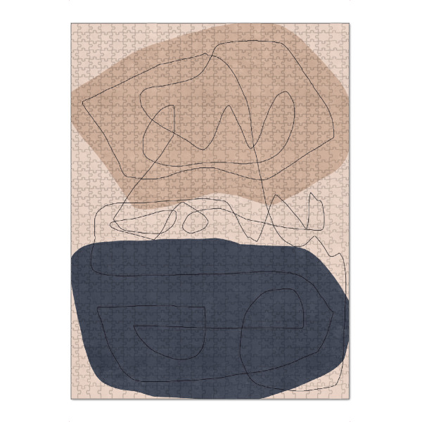 Puzzle Ravensburger "Blue Shape" artboxONE - Abstrakt,Geometrie