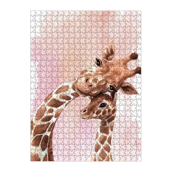 Puzzle Ravensburger "Giraffen Mama & Jungtier" artboxONE - Natur,Für Kinder,Tiere