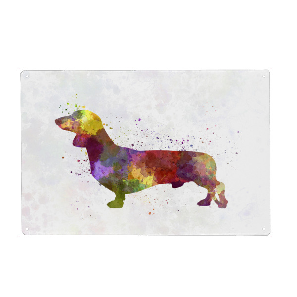 Holzbild "Dachshund in watercolor" artboxONE - Tiere,Abstrakt