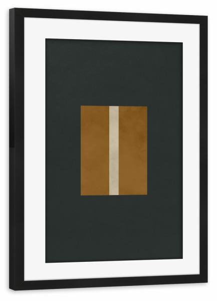 Poster mit Rahmen schwarz "Line Square Dark" artboxONE - Abstrakt,Geometrie