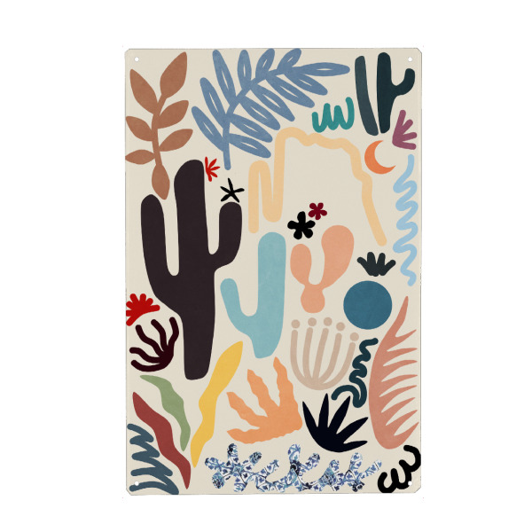 Metall Poster "Desert Flora" artboxONE - Natur,Abstrakt