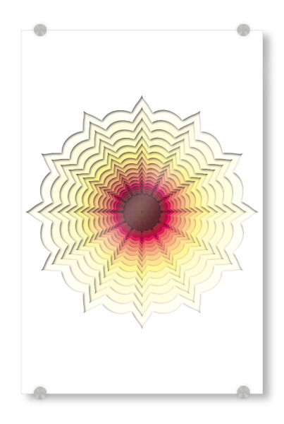 Acrylglasbild "Mandala Zoom" artboxONE - Natur,Abstrakt - Mandala,Vector,Yoga,Boho,Fancy,Arabic,Abstract,Nature,Tribal,Abstrakt,Formen,Shapes