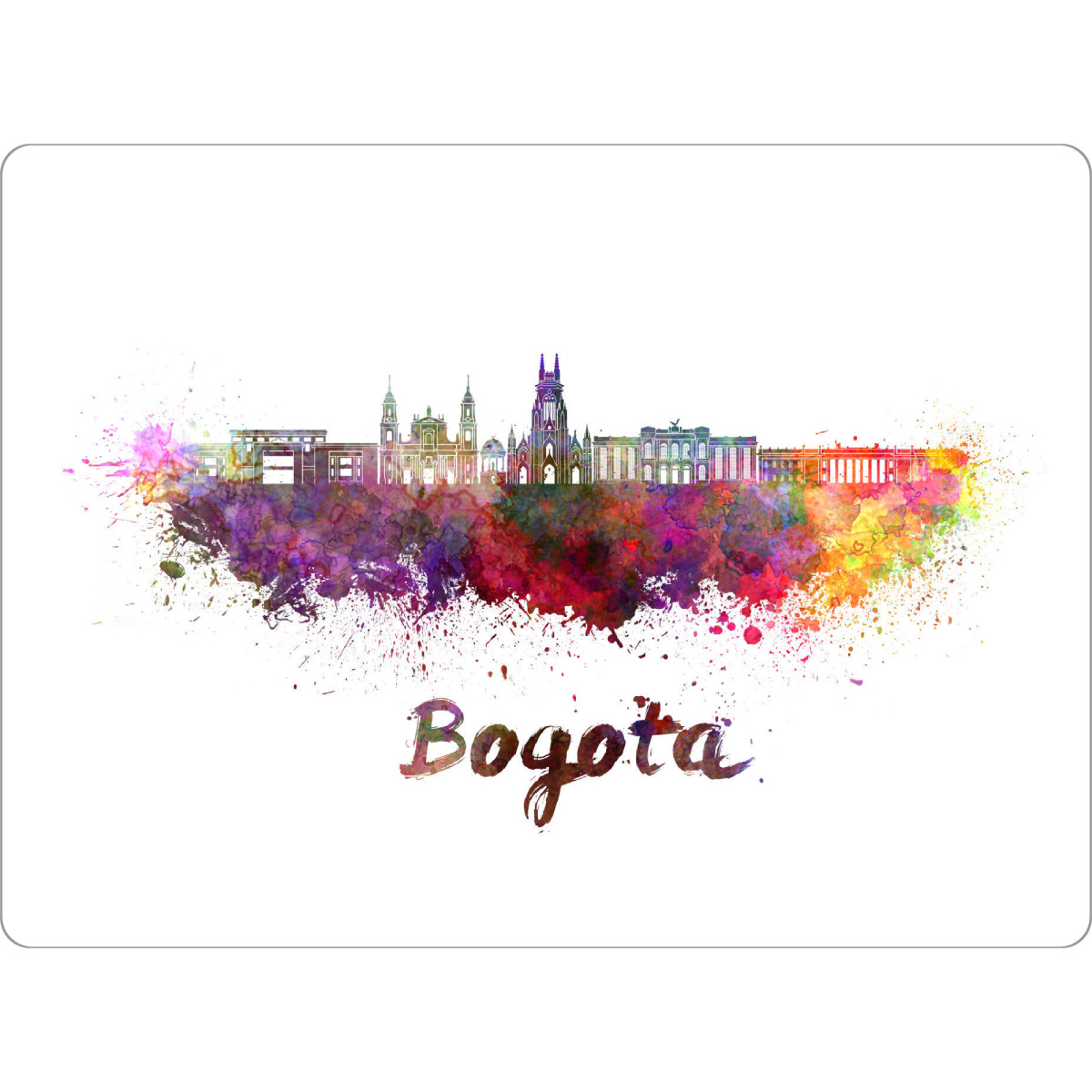 Tischset "Bogota skyline in watercolor-b" artboxONE - Städte,Reise,Abstrakt,Architektur