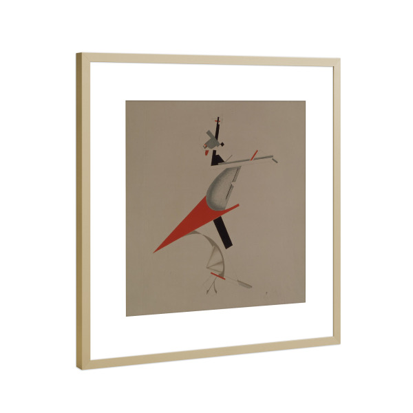 Poster mit Rahmen Gold "El Lissitzky - Raufbold" artboxONE - Abstrakt,Geometrie