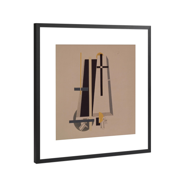Poster mit Rahmen Schwarz (Metallic) "El Lissitzky - Totengräber" artboxONE - Abstrakt,Geometrie