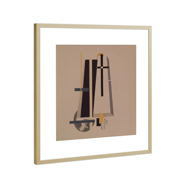 Poster mit Rahmen Gold "El Lissitzky - Totengräber" artboxONE - Abstrakt,Geometrie