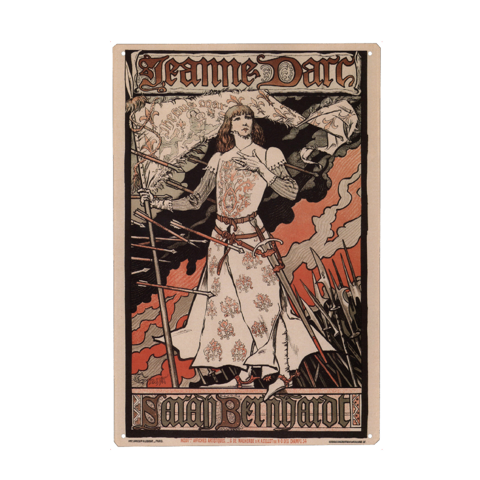 Metall Poster "Grasset, Eugène - Jeanne d'Arc" artboxONE - Menschen