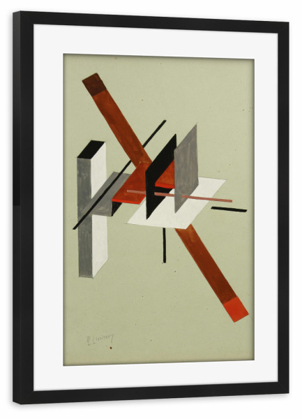 Poster mit Rahmen schwarz "El Lissitzky - Proun | Proun" artboxONE - Abstrakt,Geometrie