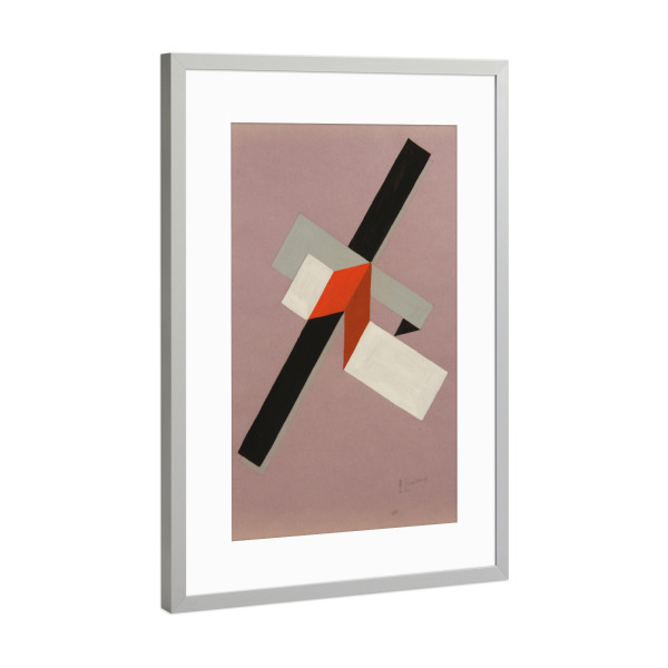 Poster mit Rahmen Silber "El Lissitzky Proun | Proun" artboxONE - Abstrakt,Geometrie