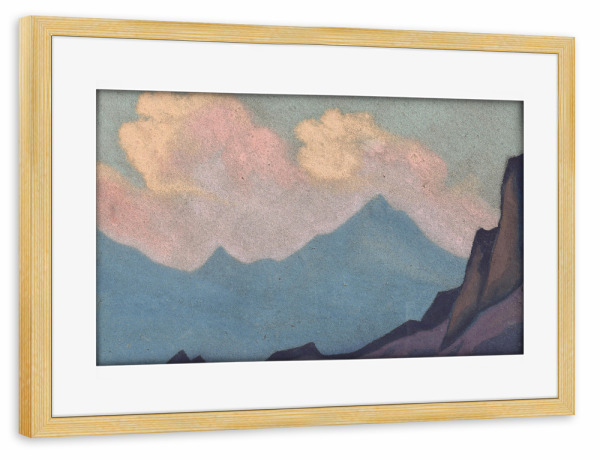 Poster mit Rahmen kiefer "Nicholas Roerich - Der Himalaja" artboxONE - Natur,Reise