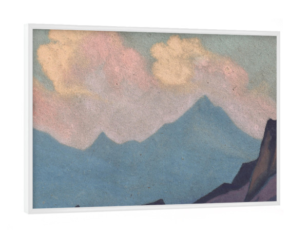 Poster mit weißem Rahmen "Nicholas Roerich - Der Himalaja" artboxONE - Natur,Reise