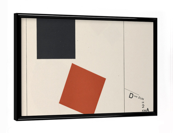 Poster mit schwarzem Rahmen "El Lissitzky - About Two Squares" artboxONE - Abstrakt,Geometrie