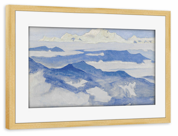 Poster mit Rahmen kiefer "Nicholas Roerich - Abend" artboxONE - Natur,Reise