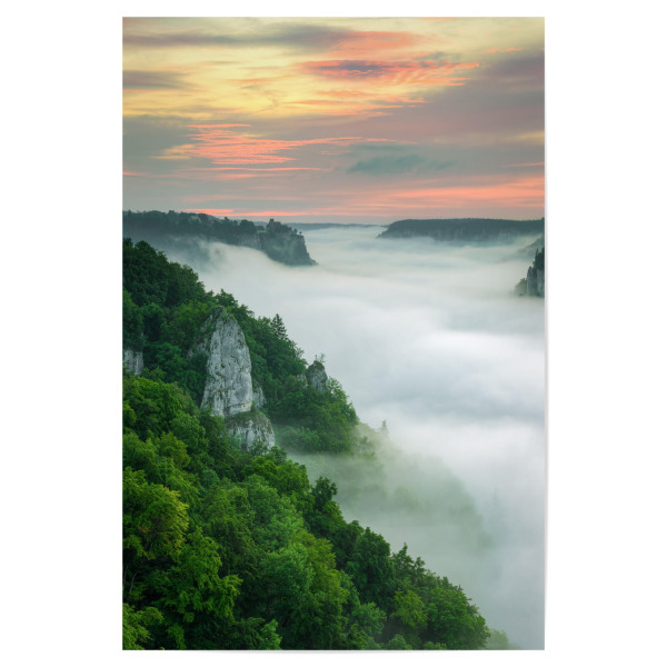 Poster 30x20 cm "Über dem Nebelmeer im Donautal" artboxONE - Natur,Reise