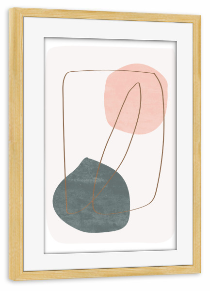 Poster mit Rahmen kiefer "Abstract Minimalist" artboxONE - Abstrakt,Geometrie