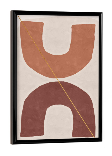 Poster mit schwarzem Rahmen "Geo Abstract" artboxONE - Abstrakt,Geometrie - Abstract,Geometric,Flower,Leaf,Shape,Modern,New,Abstrakt,Geometrie,Formen