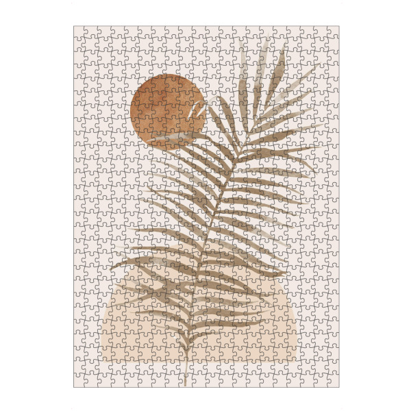 Puzzle Ravensburger "Beige Botanical" artboxONE - Floral,Abstrakt,Geometrie