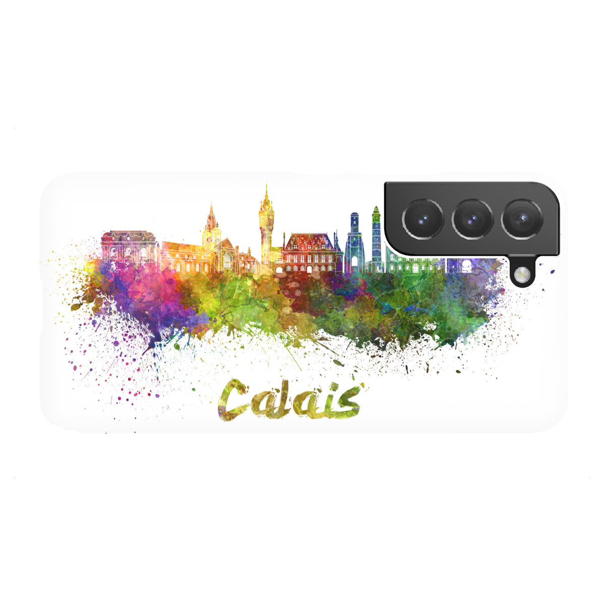 Samsung Galaxy "CALAIS skyline in watercolor-b" Premium-Case Handyhülle artboxONE