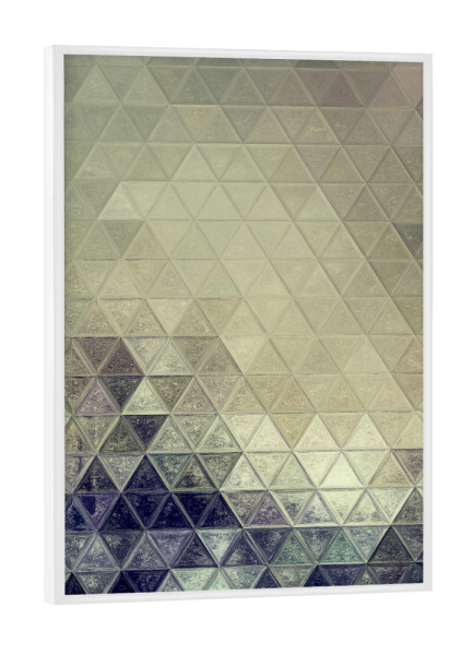 Poster mit weißem Rahmen "Mosaic beige black green" artboxONE - Abstrakt,Geometrie