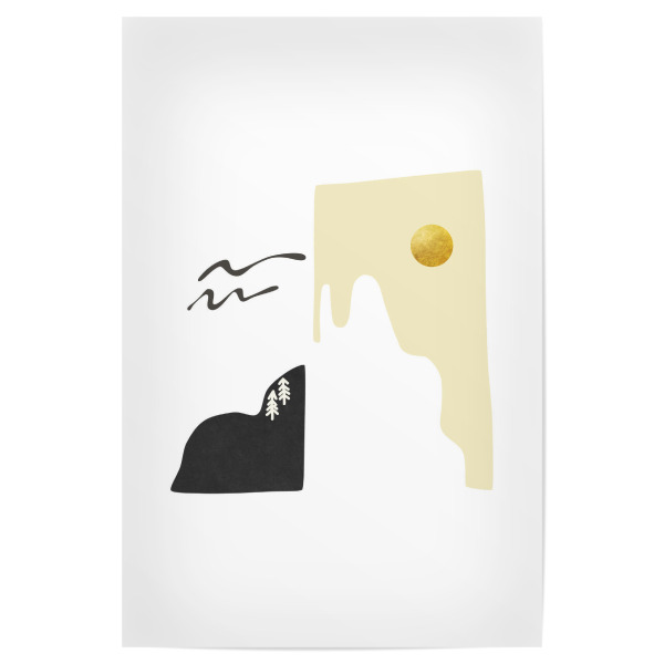 Poster 30x20 cm "Minimale sonnige Alpenlandschaft" artboxONE - Natur,Abstrakt