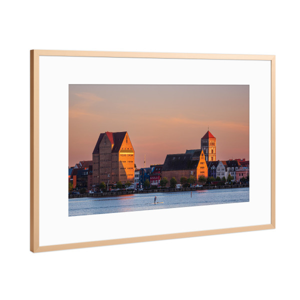 Poster mit Rahmen Kupfer "Stand-Up Paddler" artboxONE - Natur,Reise,Architektur,Städte / Weitere