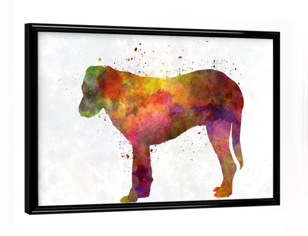 Poster mit schwarzem Rahmen "Rafeiro of Alentejo in watercolor" artboxONE - Tiere,Abstrakt