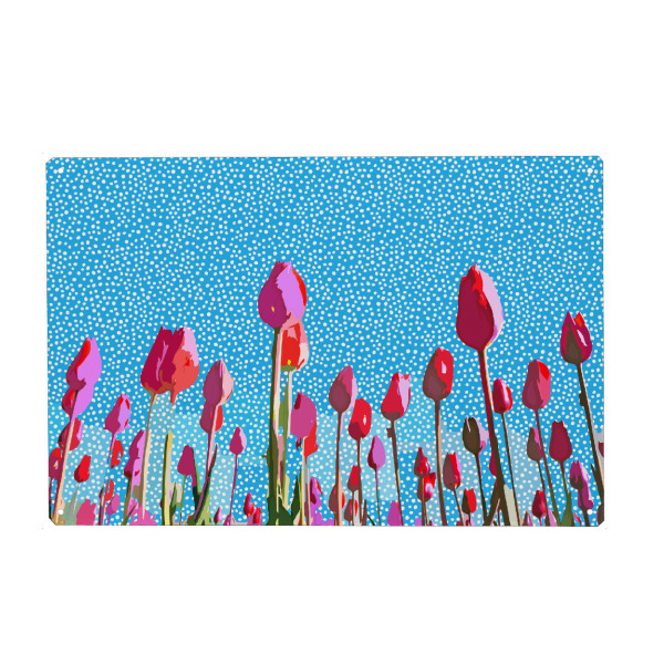 Metall Poster "Tiptoe through the tulips" artboxONE - Natur,Floral