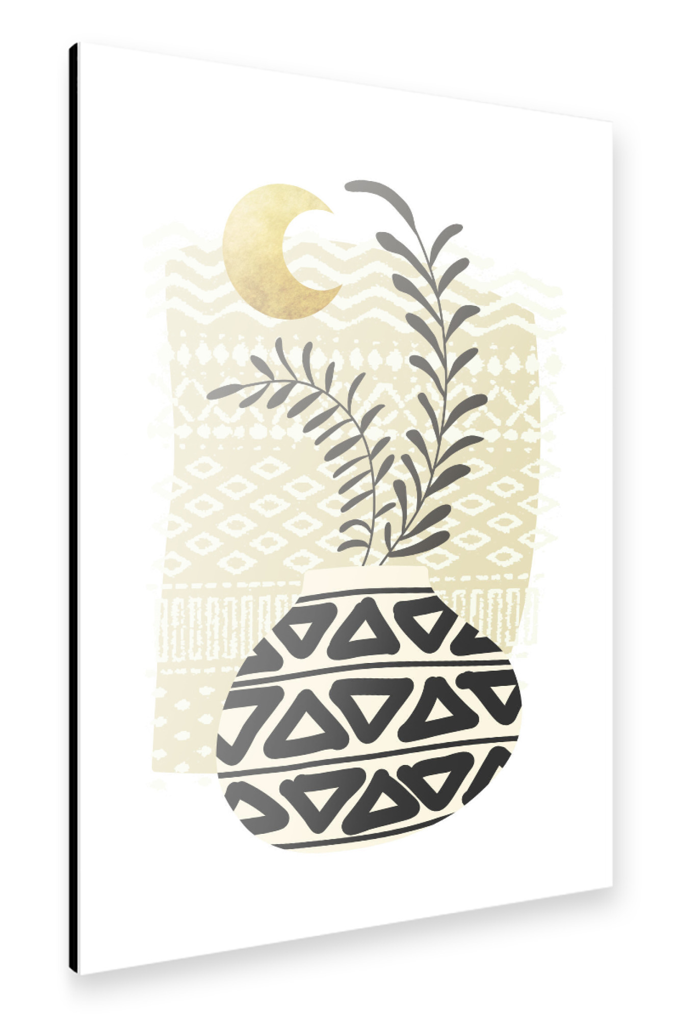 Alu-Dibond "Pflanze unter Golden Moon" 30x20 cm artboxONE